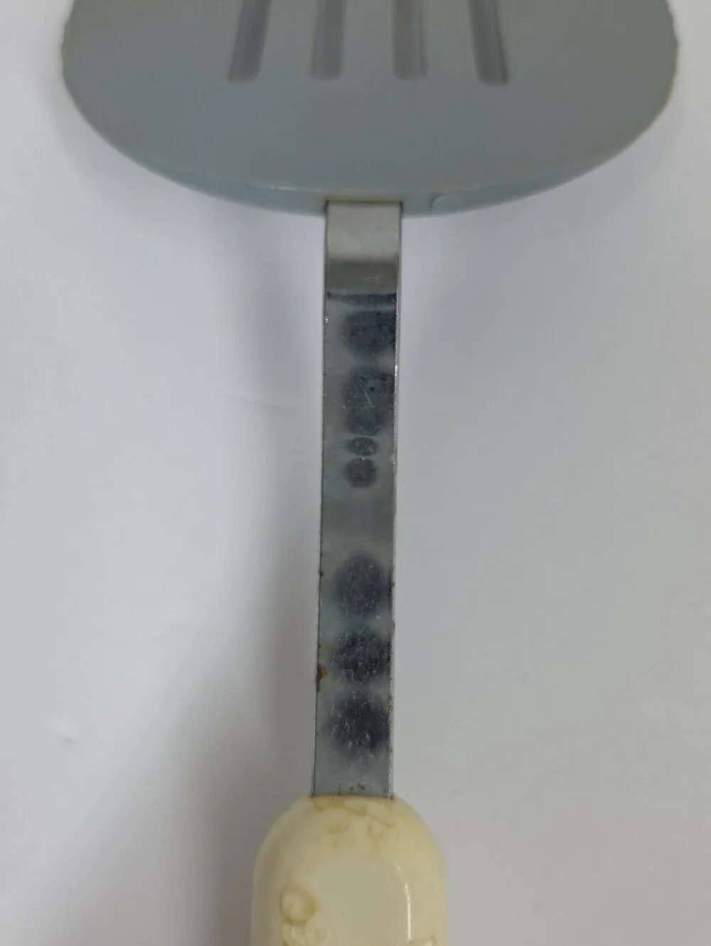 Vtg Bonny Nylon Round Wide Slotted Spatula Turner Flipper Blue Plastic